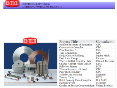 EMTECH ELECTRICAL EARTHING & LIGHTNING PROTECTION PRODUCTS